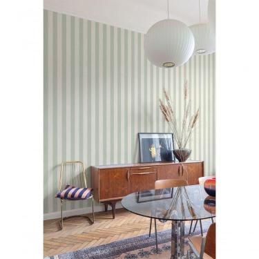 Imagem de Papel De Parede Maison Listrado Verde Mn4009