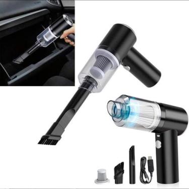Imagem de Limpador Sem Fio Recarregável Aspirador Mini Poeira Carros - Relet