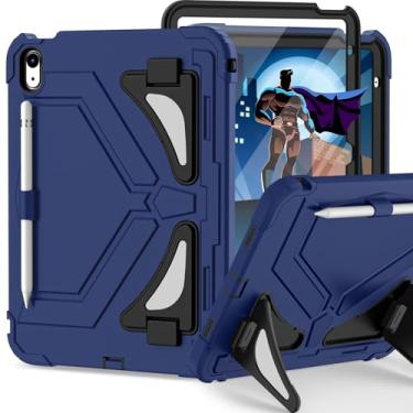 Imagem de Scnioy Capa para iPad A16, capa protetora infantil para iPad 11ª/10ª geração (2025/2022), capa à prova de choque com alça de ombro com suporte em vários ângulos, protetor de tela de 11/10,9 polegadas