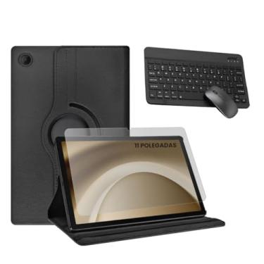 Imagem de Kit Completo Capa Para Tab Samsung A9+ Plus + Película + Teclado + Mouse.