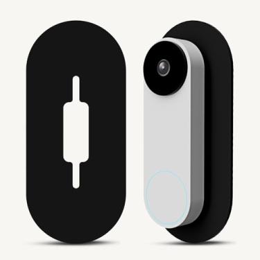 Imagem de Mars Outpost Placa de parede não adesiva para Google Nest Hello Video Doorbell com fio 2ª geração fica entre a campainha e a parede, cobre furos, arranhões feitos no Reino Unido (placa de parede com