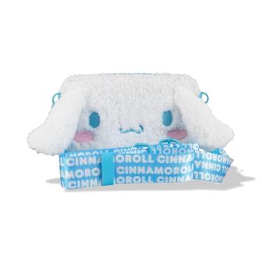 Imagem de Sonix x Carteira de telefone de pelúcia Sanrio - Bolsa transversal de personagem difusa, bolsa de telefone peludo, bolsa universal para smartphone - Cinnamoroll