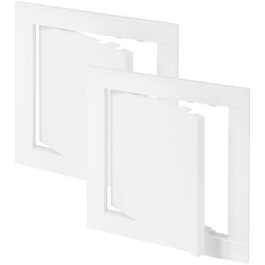 Imagem de Vent Systems Painel de acesso 6x6 – Pacote com 2 – Portas de fácil acesso – Plástico ABS – Painel de acesso para drywall, parede e teto elétrico e tampa de porta de serviço de encanamento