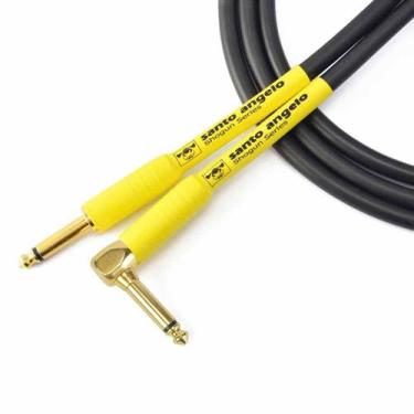 Imagem de Cabo De Guitarra Shogun 0,75mm Conector Em Ouro P10/p10 90º 15ft 4,57 
