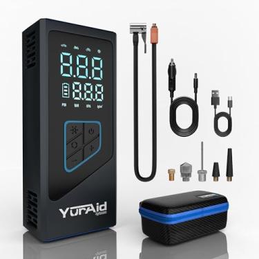 Imagem de Yuraid Inflador De Pneus Portátil Premium Para Carro 150 Psi, Compressores Ar E Rodas, Infladores Pneus, Veículos Com Bateria, Bomba Pressão Digital Elétrica Rápida, Medidor Carro, Bicicleta, Motoci