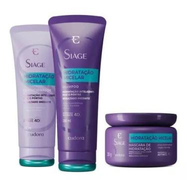 Imagem de Kit Shampoo + Condicionador + Mascara - EUDORA, Hidra micelar