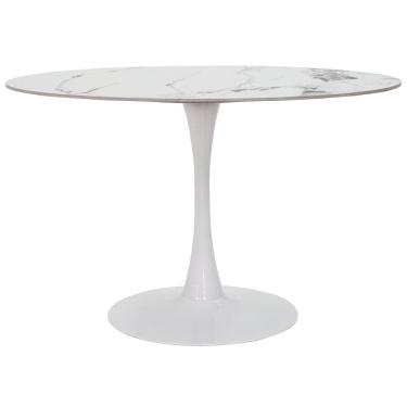 Imagem de Mesa Saarinen Tulipa Jantar Oval 120X80Cm Tampo Marmorizado