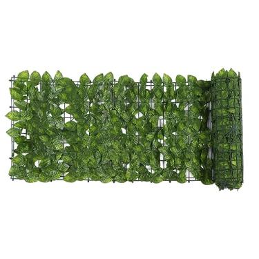 Imagem de A simulação de hedge de folhas falsas impedem as folhas que caem na tela de cerca artificial decorativa para o pátio da varanda (0,5 * 3m)