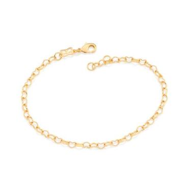 Imagem de Pulseira Feminina Corações Banhada a Ouro 18k 552009 - Rommanel