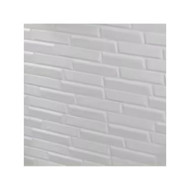 Imagem de Placa Adesiva para Parede Cozinha,Kit 10 Placas 3d Tijolo Branco Adesivo Autocolante DecoraçãO Quarto Sala Banheiro(BRANCO 01)