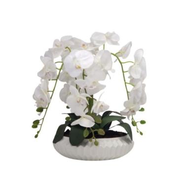 Imagem de Arranjo montado com 4 orquídeas flor artificial - Luxo - La Caza Store