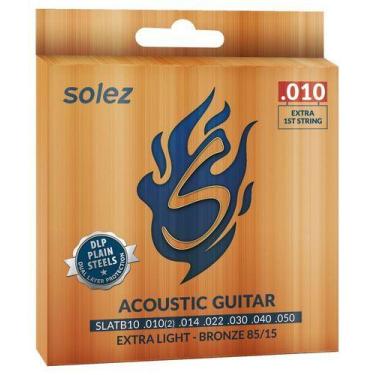 Imagem de Encordoamento Violão Aço Solez 010 Slatb10 Bronze 85/15 Dlp