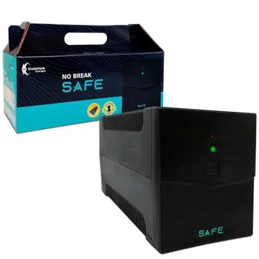 Imagem de Nobreak Coletek Safe600, 600va, Entrada Bivolt, Saída 115v, 1x Bateria 12v-7ah, 4 Tomadas - Preto