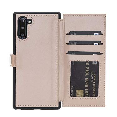 Imagem de Capa de couro Venito Verona compatível com Samsung Galaxy Note 10 (6,3 polegadas) – Desinfetada com um higienizador UV – Capa carteira fina para telefone com fecho de bloqueio RFID – Rosa nude