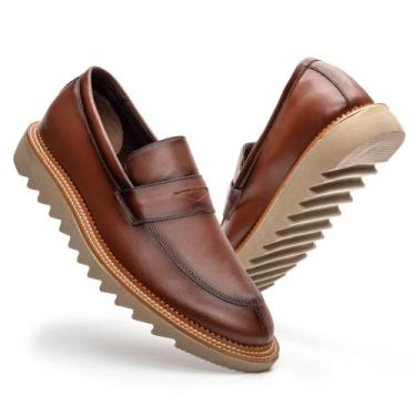 Imagem de Sapato Social Masculino Couro Legítimo Premium Sola Tratorada Bigioni 