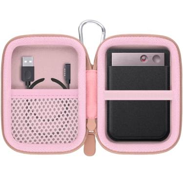 Imagem de Baval Estojo rígido de viagem para gravador de voz PLAUD AI, compatível com gravador digital e capa protetora magnética (ouro rosa)