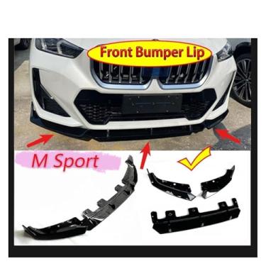 Imagem de Spoiler de para-choque dianteiro para carro compatível com BMW X1 U11 IX1 M Sport 2023-2024, divisor de queixo, difusor, capa de proteção, kit de carroceria, ajuste(Carbon Fiber Look)