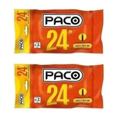 Imagem de 2X Kit 2 Câmaras De Ar Bike Pneu Aro 24 Americana Grossa 35M