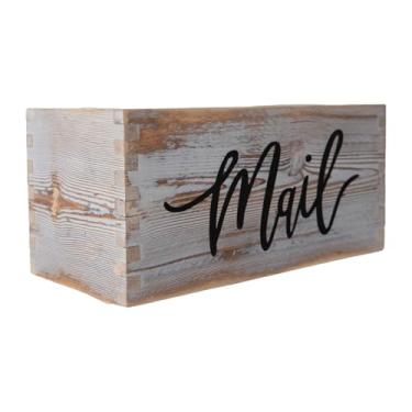 Imagem de XLWLLNJ Caixa de Correio de Madeira, Classificadora de Cartas, Mesa de Armazenamento, Caixa de Correio, Cesta de Armazenamento Feita de Madeira de Pinho com L, B, Tamanho real