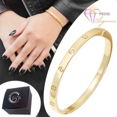 Imagem de Bracelete Estilo Carti Articulado com Encaixe Banhado a Ouro - GRANADO