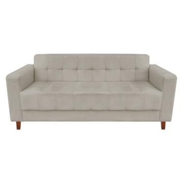 Imagem de Sofá 03 Lugares Arezzo Suede Marrom Castanho