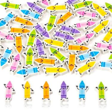 Imagem de Mini borrachas Crayon CJiangPo 60 unidades para crianças, material esc