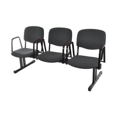 Imagem de Cadeira em longarina para Igrejas e Auditórios Linha Hotel Marrom