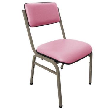 Imagem de Cadeira Empilhável para Auditórios Linha Hotel Smart Rosa