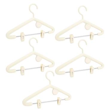 Imagem de AUNMAS Cabide de Roupas de Aromaterapia, Conjunto de 5 Organizadores de Armário Com Economia de Espaço Antiderrapante para Ternos, Camisetas, Suéteres, Casacos, Camisas (Creme Branco)