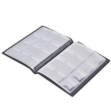 Imagem de YOUTHINK Colecionadores de Porta-livros de álbum 120 Moedas Mini Porta-livros de álbum, Tamanho Pequeno, 10 Páginas, Armazenamento Compacto para Numismata, Vermelho Com Cores Azuis (Azul)