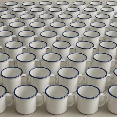Imagem de Kit 50 Canecas 150ml BRANCA Esmaltadas De Café Retro Xicaras De Chá Re