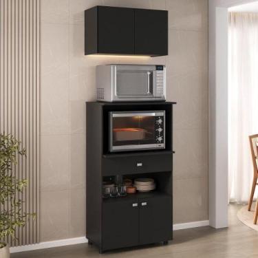Imagem de Kit Armário De Cozinha 62,5cm Com Balcão Para Forno/micro-ondas Multim