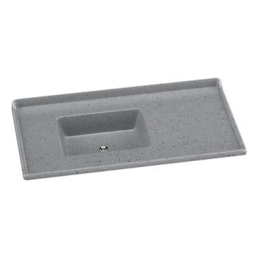Imagem de Pia De Cozinha Mármore Sintético 100x53cm Multimóveis CR20478 Cinza - 