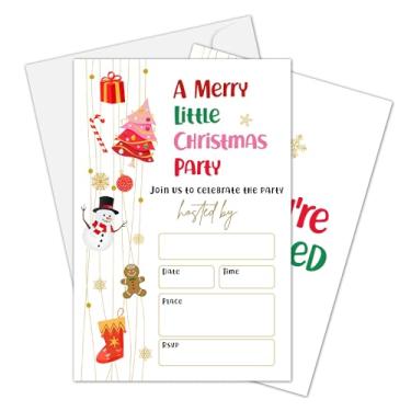 Imagem de Dr.Baner Cartões de convites de festa de Natal alegre, cartões coloridos de festa de inverno para reuniões de Natal, casamentos, chás de bebê, suprimentos de festa de Natal para amigos, 06