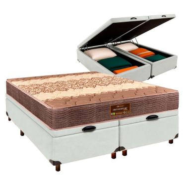 Imagem de Cama Box Bau Blindado Casal + Colchão D26 Ortophedic Sankonfort