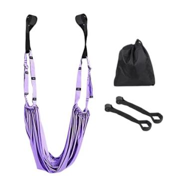Imagem de IEUDNS Cinta de alongamento de pernas, auxílio para treino de flexibilidade, corda de alongamento para ioga, equipamento de para condicionamento físico de, Roxo