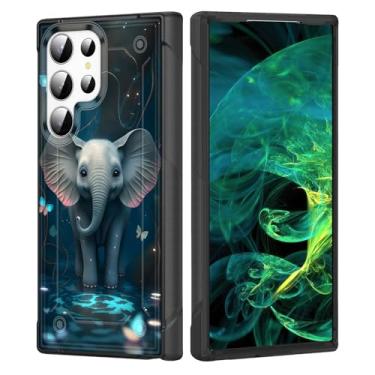 Imagem de wiaekosef Capa para Galaxy S24 Ultra, capa protetora de policarbonato rígido de camada dupla resistente e silicone macio à prova de choque para Samsung Galaxy S24 Ultra 5G 6,8" 2024, bebê fofo