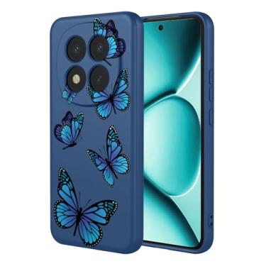 Imagem de HTXWXJC Capa de telefone para Redmi Note 15 Pro+, à prova de choque, flexível, amortecedor, TPU, capa macia com estampa de borboleta, capa de telefone para Xiaomi Redmi Note 15 Pro+ Plus borboleta