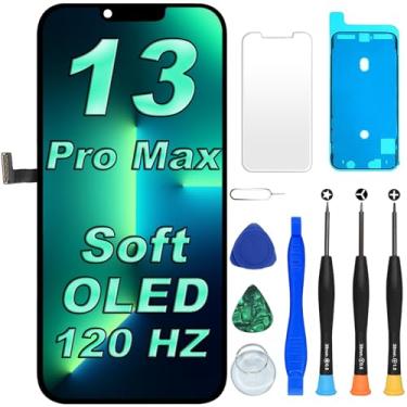Imagem de DIGI4U Tela OLED suave para iPhone 13 Pro Max, tela COP de 16,7 polegadas NÃO LCD, janela 1:1, resolução e espessura, controle de temperatura, com kit de reparo para tela de substituição do iPhone 13
