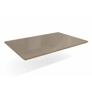 Imagem de Tampo Mesa Sala De Jantar Madeirado C/vidro Ta31 80x120cm Freijó/bronze - Kappesberg