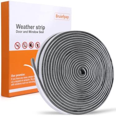 Imagem de Vedação autoadesiva de 1,5 m para molduras de portas e janelas deslizantes, isolamento acústico de porta, isolamento de janela para o inverno, 0,85 polegadas de largura x 0,35 polegadas de espessura