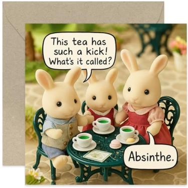 Imagem de Cartão de aniversário engraçado com tema "absinto" para mulheres, presente divertido de aniversário para amigos, colegas, colegas de trabalho, melhor amigo, irmã, esposa, marido, irmão, filha, mãe