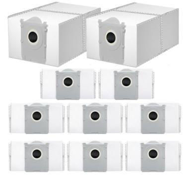Imagem de Pacote com 10 sacos de pó para ECOVACS DEEBOT X9 PRO Omni/ X8 PRO Omni /T80 OMNI/T50 OMNI/T50 PRO OMNI/T50 PRO MAX Acessórios de substituição de aspirador de pó de carbono ativado