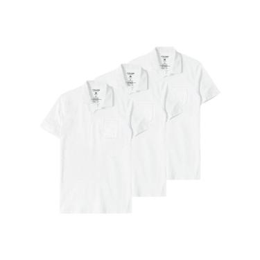 Imagem de Kit com 3 Camisetas Polo Masculina Malwee 1000004429 Cinza-Masculino