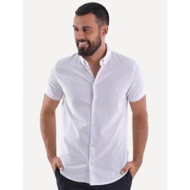 Imagem de Camisa Reserva Masculina Manga Curta Oxford Color Branca-Masculino