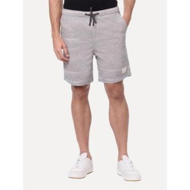 Imagem de Bermuda Calvin Klein Jeans Masculina Elástico Listras Off-White-Masculino