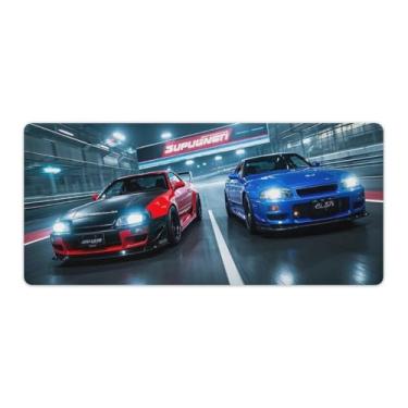 Imagem de HouLaiZhe Sup Vs R32 Sprint JDM Tapetes de mouse para jogos de carro JDM Almofadas de mesa de carro grandes para teclado de mesa de computador Mat40 x 90 cm