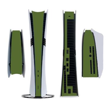 Imagem de Adesivo lateral completo para PS5 PRO Disc Console Center Skin Console decalque vinil cor pura (oliva)