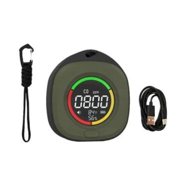 Imagem de Detector De Monóxido De Carbono Portátil Recarregável 4 Em 1 Com Alarm