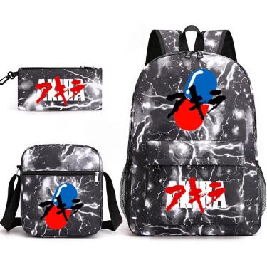 Imagem de Mochila Akiras Cartoon Kids School 3 unidades/conjunto de lona